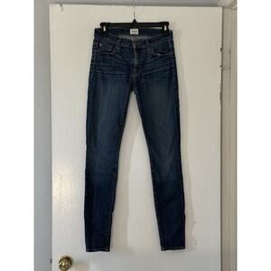 HUDSON Women's Mid-Rise Super Skinny Ankle Jeans Blue Denim - Size 25